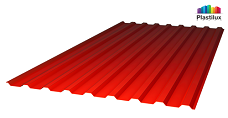 Красный профилированный поликарбонат
