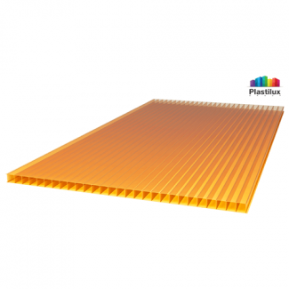 Сотовый поликарбонат ULTRAMARIN, цвет оранжевый, размер 2100x12000 мм, толщина 4 мм