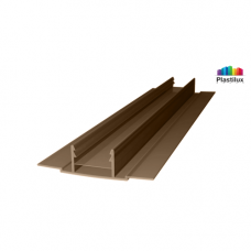 Профиль для поликарбоната ROYALPLAST HCP-D база бронза-серая 4-10мм 6000мм Профиль для поликарбоната ROYALPLAST HCP-D база бронза-серая 4-10мм 6000мм