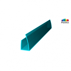 Профиль для поликарбоната ROYALPLAST UP торцевой бирюза 10мм 2100мм Профиль для поликарбоната ROYALPLAST UP торцевой бирюза 10мм 2100мм